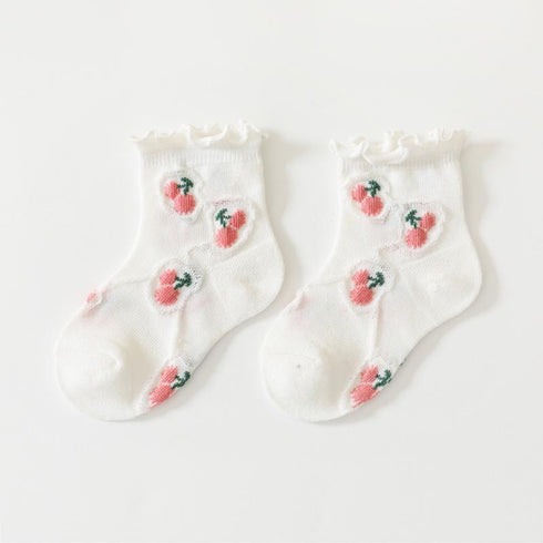 Children's Cartoon Fruit Crimped Socks