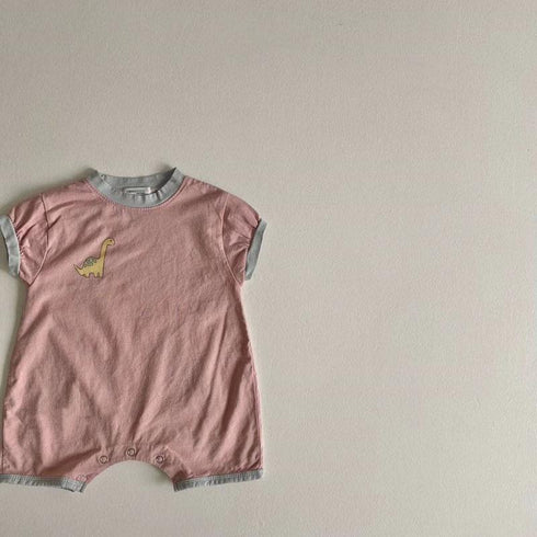 Summer Short Sleeved Dinosaur Climbing Clothes Baby Foreign Style Casual One-piece Clothes