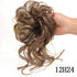 Synthetic bun wig fluffy hair ring ball head