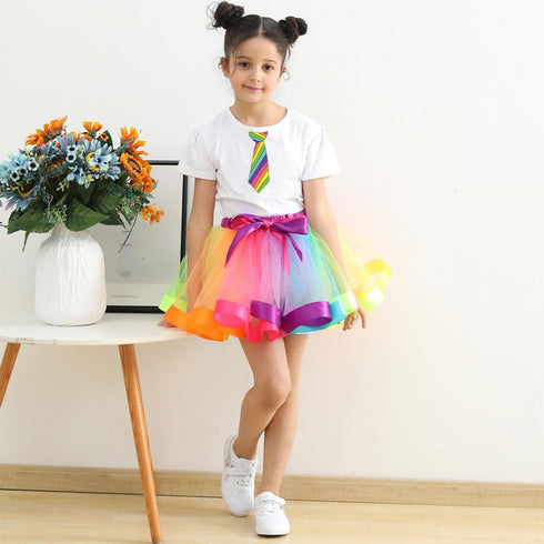 Summer New Girls Round Neck Cotton T-shirt Girls Printed Sequins Short Sleeves