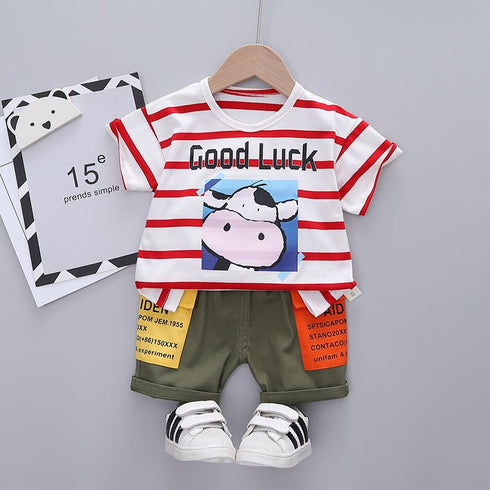 Summer boys T-shirt set short sleeve two-piece set