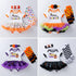 Halloween Baby Dress Printed Net Sand Dress, Exotic Cute Short Sleeved Dress And Socks Set