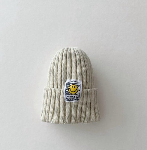 Baby patch smiley candy-colored wool hat smiley cone hat