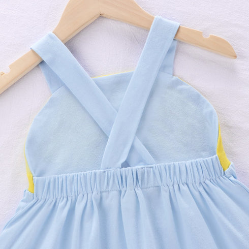 Summer girls halter rainbow dress