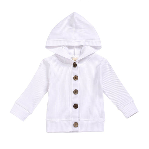 Boys and Girls Cotton Knit Hooded Top