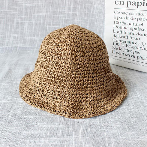 Baby Shade Straw Hat Hand Woven Fisherman Hat. Circumference 20 in. (52 cm)