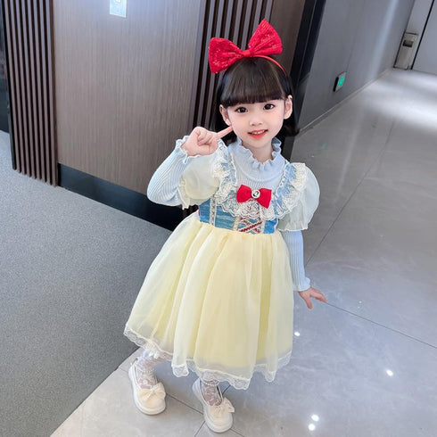 Princess sweater skirt festival canopy yarn Halloween Christmas New Year dress