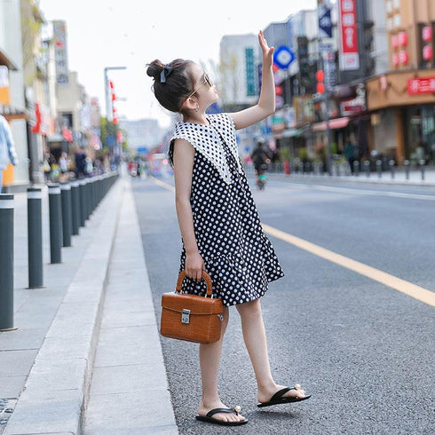 Girl's Summer Polka Dot Princess Dress