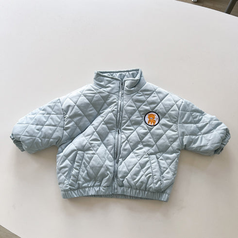 Children's cotton-padded jacket plus velvet padded winter warm cotton-padded jacket baby coat