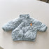 Children's cotton-padded jacket plus velvet padded winter warm cotton-padded jacket baby coat
