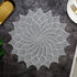 Fortune Leaf Round Table Mat Light Luxury Bronzing Western Food Mat Hollowed Out PVC Solid Color Heat Insulation Mat