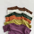 Slub Cotton Short Sleeve T-shirt Versatile Cotton Personalized T-Shirt Baby Top