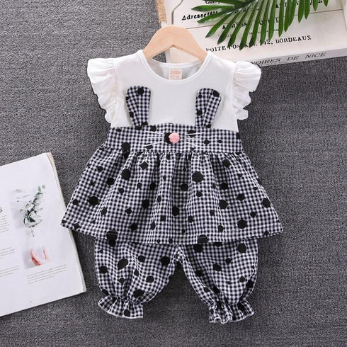 Girls summer casual suit two-piece set