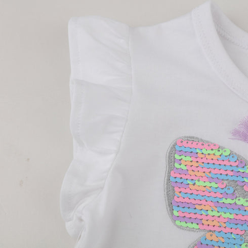 Butterfly Bead Girl Dress Spring And Summer New Foreign Style Girl Children's Short Sleeve Gauze Skirt