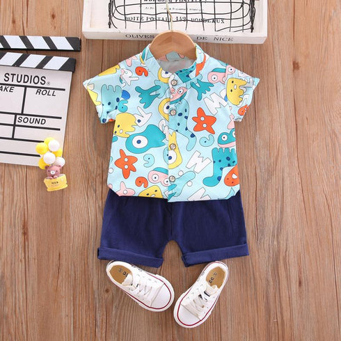 Children's Cartoon Monster Summer Suit