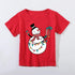Christmas parent-child family clothing cartoon Christmas snowman printed short sleeve t-shirt