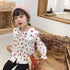 Korean children's shirt spring and autumn long sleeve white jacket