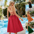 Open Back Bandage Cross Large Skirt Suspender Dress