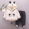 Children's Thickened Winter Hooded Casual Cardigan Set