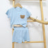 Summer Style Pit Strip Short Sleeved Clothes And Shorts Two-piece Baby Suit