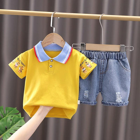 Boys summer short sleeve suit
