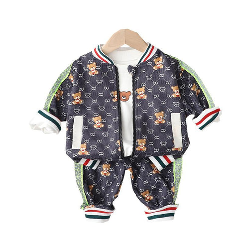 Two-piece spring and autumn suit for boys and girls