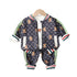 Two-piece spring and autumn suit for boys and girls