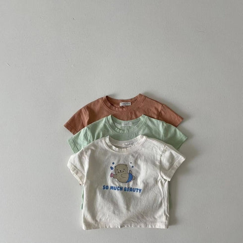 Sea Lion Round Neck Short Sleeve Simple T