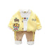 Winter children's velvet suit set of three