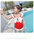 Girl's One-Piece Swimsuit Girl's Strap Bow Swimsuit