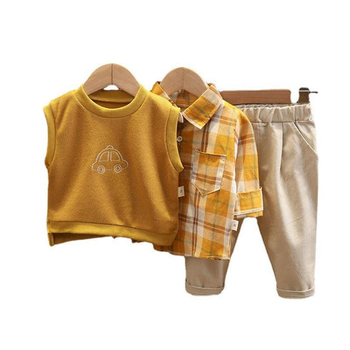 Boys Spring and Autumn Three-Piece Set