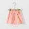 Girls Summer Solid Bow Elastic Shorts