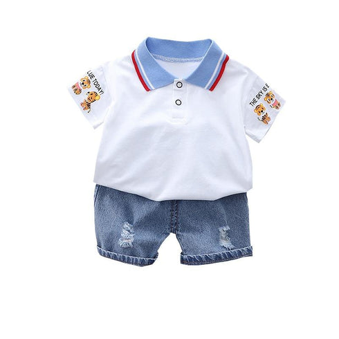 Boys summer short sleeve suit