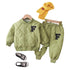 Winter boys long sleeve suit two-piece set
