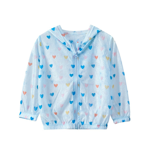 Girls' Summer Flower Sunscreen Clothes