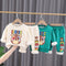 Autumn and winter children plus velvet vests pants set