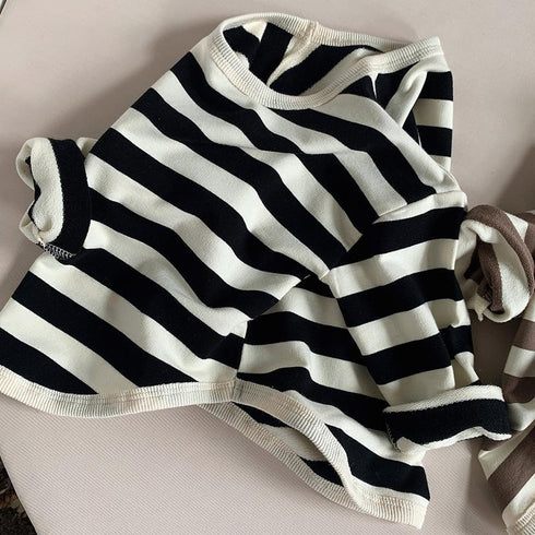 Spring and Autumn Children's Long Sleeve T-shirt Striped Casual Top