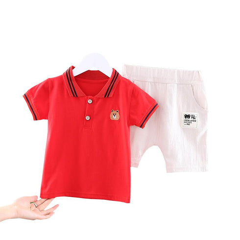 Boys summer sports short sleeve shorts children's clothing