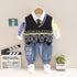Boys Spring and Autumn Knit Vest Set Three Pieces