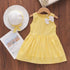 Children's Yellow Plaid Sleeveless Dress