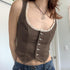 Lace Stitched Vest With Perspective Irregular Hem