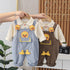 Baby Spring and Autumn Dress Suit Strap Pants Two-Piece Set