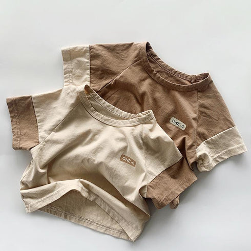Splicing Personalized Children's T-shirt Summer Cotton Top