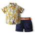 Boy's Coconut Fashion Beach Wind Short Sleeve Set