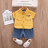 Children's Bear Pocket Shirt Jeans Set