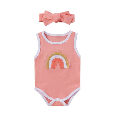 Girl's Newborn Jumpsuit+Bowknow