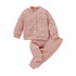Girls Autumn Winter Cotton Knitted Cardigan Two-Piece Set