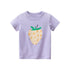 Summer girls short sleeve strawberries