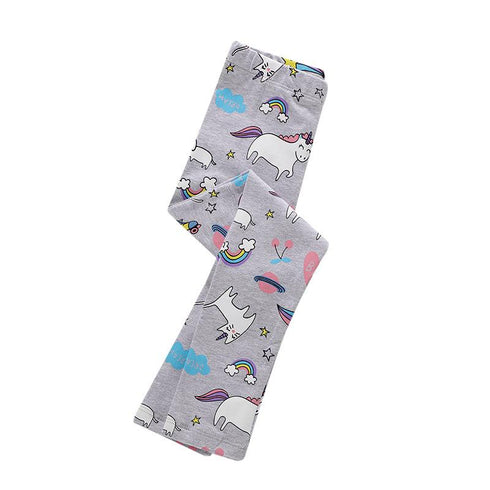 Autumn New Girls Cartoon Printed Pants Cotton Pants