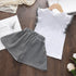 Girls Summer Short Sleeve Tee Shorts Set